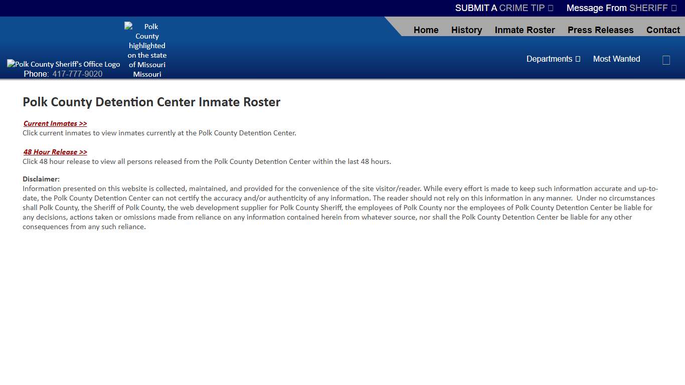 Roster Choose - Polk County Sheriff MO