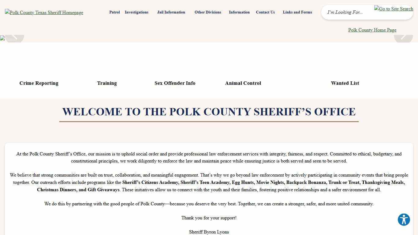 Sheriff Polk County, TX